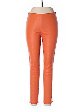 orange leather pants