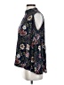 Angie Floral Blue Long Sleeve Blouse Size S - photo 5