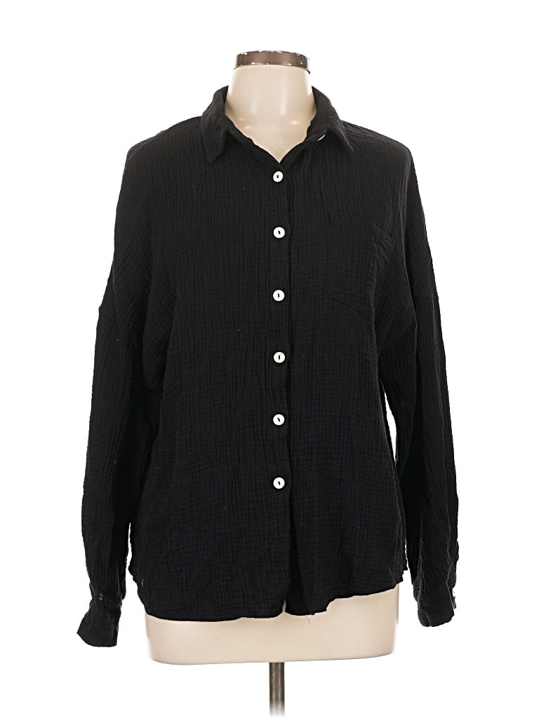 Pre-owned Automet Long Sleeve Button Down Shirt In Black