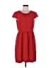 J.Crew 100% Polyester Solid Red Casual Dress Size 8 - photo 1