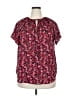 HOTOUCH 100% Polyester Pink Short Sleeve Blouse Size XXL - photo 1