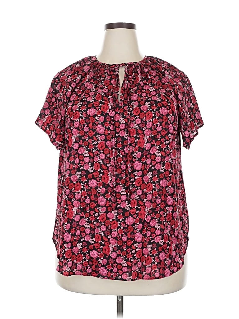 Pre-owned Hotouch Short Sleeve Blouse In Pink