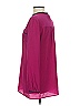 Tory Burch 100% Silk Pink Burgundy Long Sleeve Silk Top Size 4 - photo 4