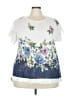 Unbranded Floral White Short Sleeve T-Shirt Size 4X (estimated) - photo 1