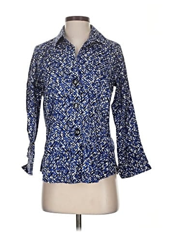 Foxcroft 3/4 Sleeve Button-Down Shirt (view 1)