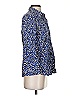 Foxcroft Print Blue 3/4 Sleeve Button-Down Shirt Size 4 - photo 4