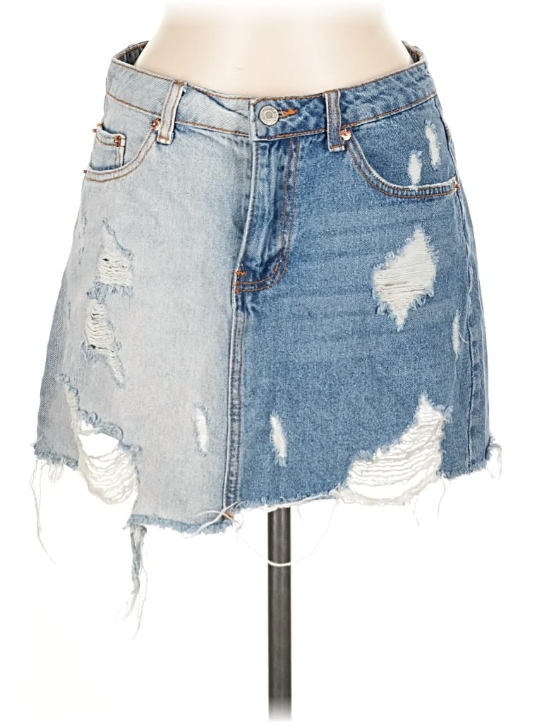 Pre-owned Signature 8 Denim Skirt In Blue