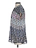 CAbi 100% Polyester Houndstooth Silver Short Sleeve Blouse Size S - photo 5