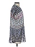 CAbi 100% Polyester Houndstooth Silver Short Sleeve Blouse Size S - photo 4