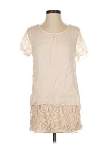 Giusy Short Sleeve Silk Top (view 1)