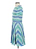 BCBGMAXAZRIA Argyle Blue Casual Dress Size S - photo 5