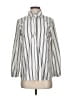 Shein Stripes White Long Sleeve Blouse Size 4 - photo 1