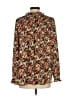 Rose + Olive 100% Polyester Floral Black Long Sleeve Blouse Size S - photo 2