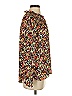 Rose + Olive 100% Polyester Floral Black Long Sleeve Blouse Size S - photo 4
