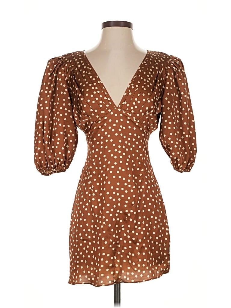 Pre-owned Ronny Kobo Cocktail Dress In Brown