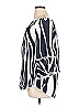 Abollria 100% Polyester Stripes Black Blue 3/4 Sleeve Blouse Size XL - photo 5