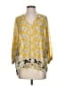 CAbi 100% Polyester Yellow 3/4 Sleeve Blouse Size S - photo 1