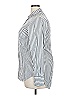 Merona 100% Rayon Stripes Silver White Long Sleeve Button-Down Shirt Size XXL - photo 5