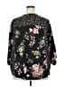 Serengeti 100% Polyester Floral Black 3/4 Sleeve Blouse Size 2X - photo 2