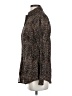 J. McLaughlin 100% Cotton Animal Print Brown Long Sleeve Button-Down Shirt Size XS - photo 5