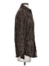 J. McLaughlin 100% Cotton Animal Print Brown Long Sleeve Button-Down Shirt Size XS - photo 4