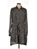 Max Studio Houndstooth Gray Casual Dress Size L - photo 1