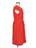 J.Crew 100% Polyester Solid Red Casual Dress Size 8 - photo 4
