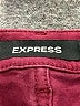 Express Color Block Burgundy Jeans Size 6 - photo 7