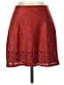 Express Hearts Burgundy Casual Skirt Size 2 - photo 1
