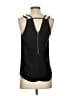 Barneys New York 100% Polyester Black Sleeveless Top Size 0 - photo 2