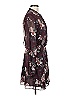 Intermix 100% Polyester Floral Burgundy Casual Dress Size 6 - photo 4