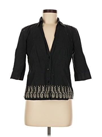 Rena Rowan 3/4 Sleeve Button-Down Shirt (view 1)
