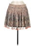 American Eagle Outfitters 100% Polyester Paisley Gray Orange Casual Skirt Size 6 - photo 1