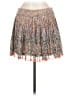 American Eagle Outfitters 100% Polyester Paisley Gray Orange Casual Skirt Size 6 - photo 2