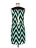 Aqua 100% Polyester Chevron-herringbone Teal Casual Dress Size M - photo 2