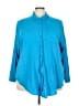 Torrid Blue 3/4 Sleeve Button-Down Shirt Size 3X Plus (3) - photo 1