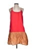 Ethos Color Block Orange Casual Dress Size S - photo 1
