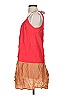 Ethos Color Block Orange Casual Dress Size S - photo 5