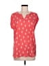Assorted Brands 100% Polyester Pink Short Sleeve Blouse Size M - photo 1