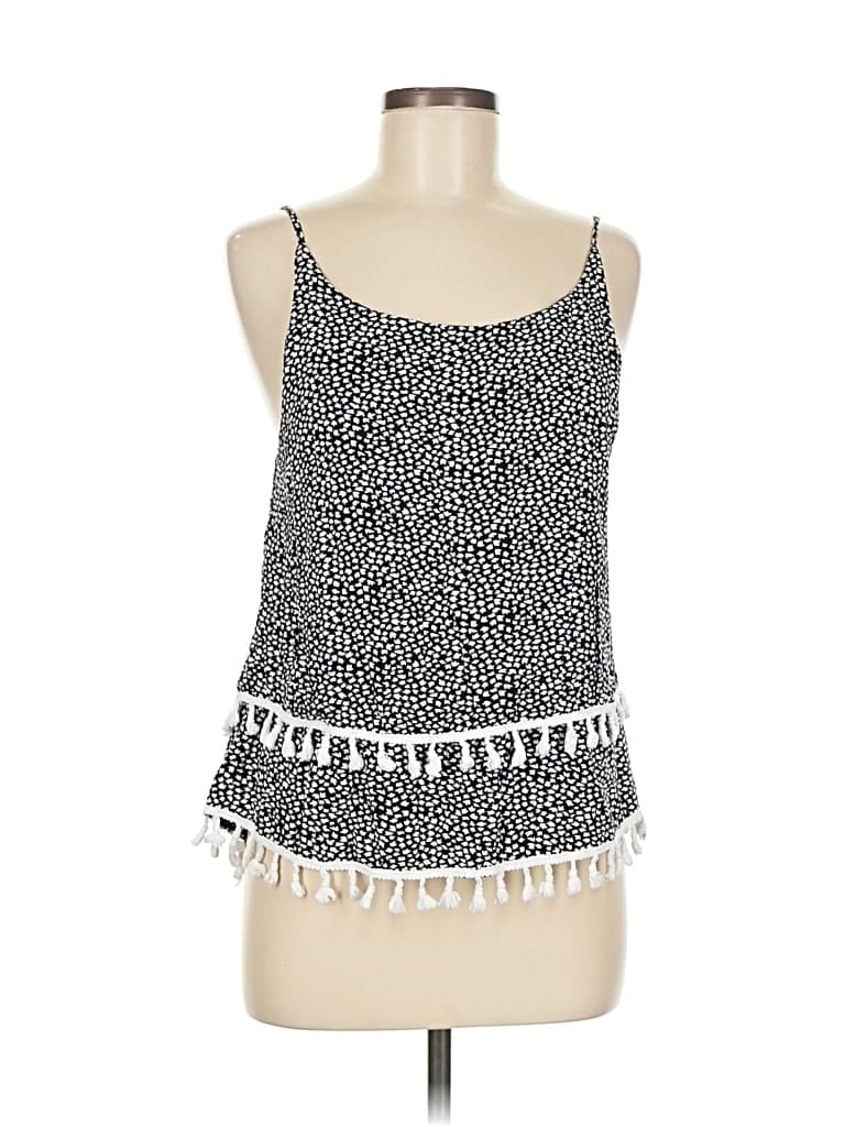 Pre-owned Molly Bracken Sleeveless Top Black Square Neckline Tops