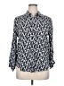 Autograph Print Blue 3/4 Sleeve Blouse Size 16 - photo 1