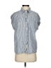 Altar'd State Stripes Blue Short Sleeve Blouse Size S - photo 1