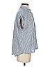 Altar'd State Stripes Blue Short Sleeve Blouse Size S - photo 4