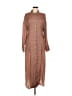 Zara 100% Polyester Brown Pink Casual Dress Size M - photo 1