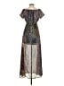 Lulus 100% Polyester Print Silver Cocktail Dress Size XS - photo 2