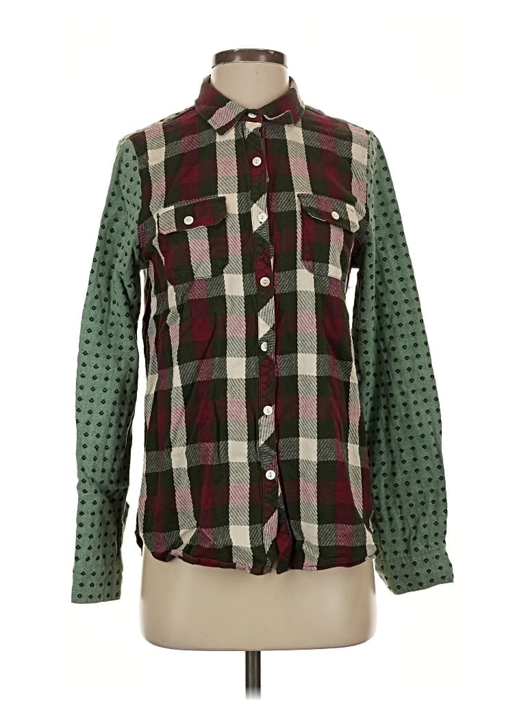 Pre-owned Oddi Long Sleeve Button Down Shirt In Green