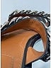 Givenchy Silver Black Leather Chain Link Sandals Size 7 - photo 9