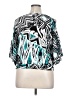 Unique Spectrum 100% Rayon Teal 3/4 Sleeve Blouse Size XL - photo 1