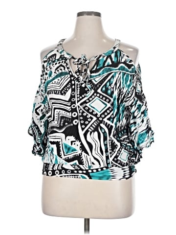Unique Spectrum 3/4 Sleeve Blouse (view 2)