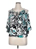 Unique Spectrum 100% Rayon Teal 3/4 Sleeve Blouse Size XL - photo 2